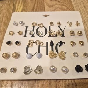 Holy Chic 16 Pair Gift Fun Stud Earring Set